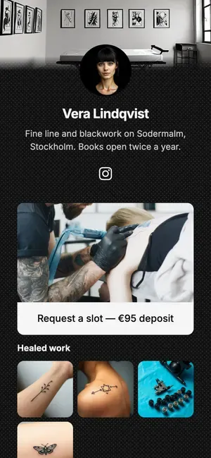 Vera Lindqvist, taking slot requests with a deposit