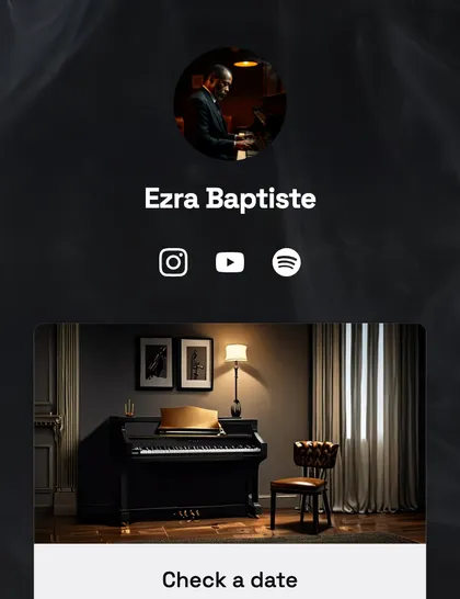 a musician with no bio and dates to check — the Smoke preset