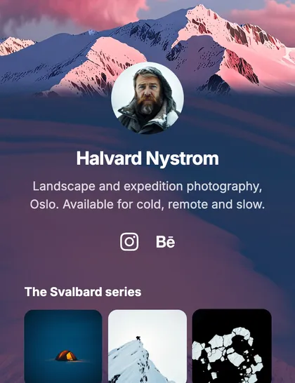 a landscape photographer over his own mountain — the Summit preset