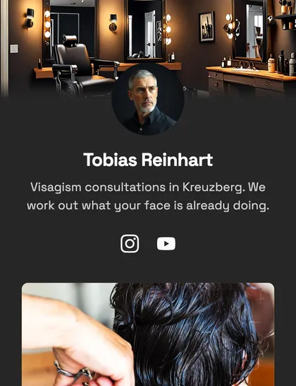an image consultant in flat charcoal — the Charcoal preset